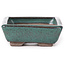 Rechthoekige groene bonsaipot van Seto - 85 x 55 x 20 mm