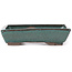 Rectangular green bonsai pot by Seto - 85 x 55 x 20 mm