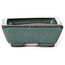 Pot à bonsaï vert rectangulaire par Seto - 85 x 55 x 20 mm