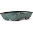 Rechthoekige groene bonsaipot van Seto - 85 x 55 x 20 mm