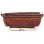 Rectangular brown bonsai pot by Seto - 85 x 70 x 30 mm