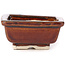 Pot à bonsaï rectangulaire marron par Seto - 85 x 70 x 30 mm