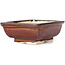 Rectangular brown bonsai pot by Seto - 85 x 70 x 30 mm