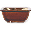 Rectangular brown bonsai pot by Seto - 80 x 70 x 30 mm