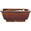 Pot à bonsaï rectangulaire marron par Seto - 80 x 70 x 30 mm