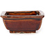 Pot à bonsaï rectangulaire marron par Seto - 80 x 70 x 30 mm