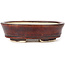 Oval brown bonsai pot by Seto - 100 x 85 x 25 mm