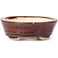 Vaso bonsai ovale marrone di Seto - 100 x 85 x 25 mm
