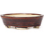 Oval brown bonsai pot by Seto - 100 x 85 x 25 mm