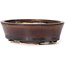 Vaso bonsai ovale marrone di Seto - 95 x 85 x 30 mm
