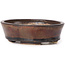 Vaso bonsai ovale marrone di Seto - 95 x 85 x 30 mm