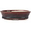 Oval brown bonsai pot by Seto - 95 x 75 x 25 mm