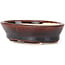 Oval brown bonsai pot by Seto - 95 x 75 x 25 mm