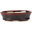 Oval brown bonsai pot by Seto - 95 x 75 x 25 mm