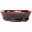 Oval brown bonsai pot by Seto - 95 x 75 x 25 mm