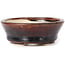 Oval brown bonsai pot by Seto - 95 x 75 x 25 mm