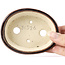 Ovale bruine bonsaipot van Seto - 95 x 75 x 25 mm