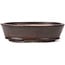 Oval brown bonsai pot by Seto - 100 x 85 x 30 mm