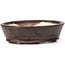 Oval brown bonsai pot by Seto - 100 x 85 x 30 mm