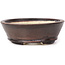 Oval brown bonsai pot by Seto - 100 x 85 x 30 mm