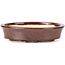 Oval brown bonsai pot by Seto - 105 x 85 x 25 mm