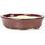 Oval brown bonsai pot by Seto - 105 x 85 x 25 mm