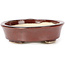 Oval brown bonsai pot by Seto - 105 x 85 x 25 mm