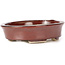 Oval brown bonsai pot by Seto - 105 x 85 x 25 mm