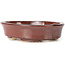 Oval brown bonsai pot by Seto - 105 x 85 x 25 mm