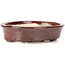 Oval brown bonsai pot by Seto - 105 x 85 x 25 mm