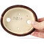 Ovale bruine bonsaipot van Seto - 105 x 85 x 25 mm