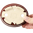 Ovale bruine bonsaipot van Seto - 105 x 85 x 25 mm
