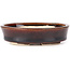 Pot à bonsaï ovale marron par Seto - 100 x 90 x 25 mm
