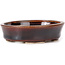 Vaso bonsai ovale marrone di Seto - 100 x 90 x 25 mm