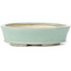 Oval blue bonsai pot by Seto - 105 x 85 x 25 mm