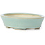 Oval blue bonsai pot by Seto - 105 x 85 x 25 mm