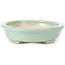 Vaso bonsai ovale blu di Seto - 105 x 90 x 20 mm