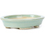 Ovale blaue Bonsaischale von Seto - 105 x 90 x 20 mm