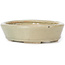 Oval beige bonsai pot by Seto - 105 x 85 x 25 mm