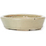 Pot à bonsaï ovale beige par Seto - 105 x 85 x 25 mm