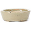 Pot à bonsaï ovale beige par Seto - 105 x 85 x 25 mm