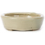 Pot à bonsaï ovale beige par Seto - 105 x 85 x 25 mm