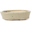 Pot à bonsaï ovale beige par Seto - 105 x 85 x 25 mm