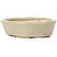 Pot à bonsaï ovale beige par Seto - 105 x 85 x 25 mm