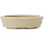 Pot à bonsaï ovale beige par Seto - 105 x 85 x 25 mm