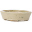 Pot à bonsaï ovale beige par Seto - 105 x 85 x 25 mm
