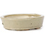 Pot à bonsaï ovale beige par Seto - 105 x 85 x 25 mm