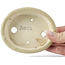 Pot à bonsaï ovale beige par Seto - 105 x 85 x 25 mm