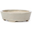 Oval beige bonsai pot by Seto - 85 x 75 x 20 mm