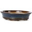 Vaso bonsai ovale blu di Seto - 105 x 85 x 25 mm
